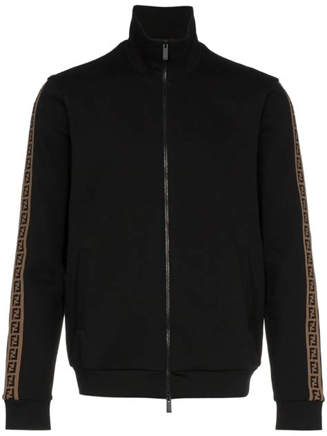 fendi logo stripe track jacket